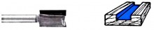 Whiteside 1019 - Straight, Router Bits (Omnijig 43300) - Quarter Inch Shank, 2 Flute, Carbide Tipped