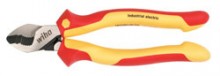 Wiha 32927 - 8" Insulated Serrated Jaw Cable Cutters With Industrial Brushed Finish
