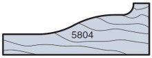 Whiteside 5804 - Vertical Raised Panel Router Bit Cutting Profile