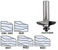 Whiteside 6023 - Door Edge Router Bits (Front Face Edge) with Ball Bearing Guide - Half Inch Shank