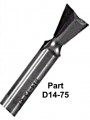 Whiteside D18-50 - Dovetail Router Bits - Quarter Inch Shank, 18deg Angle, Carbide Tipped
