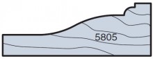 Whiteside 5805 - Vertical Raised Panel Router Bit Cutting Profile