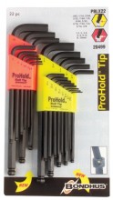 Bondhus 20499 - Inch/Metric ProHold Balldriver L-wrench Double Pack 74937 (.050-3/8) & 74999 (1.5-10mm)