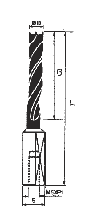 Boring Drill Bits with Steel Shank - Bradpoints, Solid Carbide - Southeast Tool SCBP7008RH
