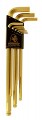 Picture for reference only. Actual product contains sizes listed in description. Bondhus 37938 - Set of 10 GoldGuard Plated Ball End Hex L-keys 1/16-1/4