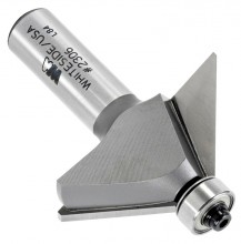 Carbide Tipped 45deg Chamfer Router Bit With Bearing Guide by Whiteside Machine