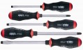 Felo 50707 - 5 pc Slotted & Phillips Screwdriver Set - 2 Component Handle with Metal Cap