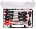 Felo 32558 - 11 pc Slotted, Phillips, & Pozidriv Screwdriver Set - 2 Component Handle with Mains Testings