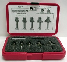 Whiteside 502 - Router Bit Sets, Roundover and Beading, 5 pc. Set - Quarter Inch Shank