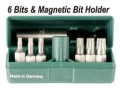 Wiha 71995 - PokitPak - Tamper Resistant Hex Metric Insert Bits In Molded Case 6 Piece Set 2.5-8mm