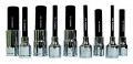 Bondhus 43298 - Set of 9 Hex Bits 2" w/sockets - 4-17mm