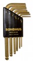 Bondhus 07846 - Set of 6 Mini GoldGuard Ball End Hex L-Keys 1.5 - 5mm