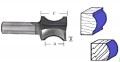 Whiteside 1476 - Oval Edge (Half Bull Nose) Router Bits - Half Inch Shank, Carbide Tipped
