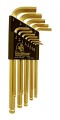 Picture for reference only. Actual product contains sizes listed in description. Bondhus 37936 - Set of 12 GoldGuard Plated Ball End Hex L-keys .050-5/16