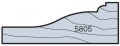 Whiteside 5805 - Vertical Raised Panel Router Bit Cutting Profile