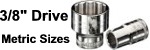 3/8" Drive Metric Sockets