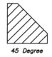 45deg Chamfer Router Bit Cutting Profile 45deg Chamfer Router Bit Cutting Profile