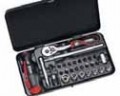 Felo 52949 - 29 pc Smart II Inch Set - Slotted, Phillips, Pozidriv, Hex, & Torx Bits with Ratchet & Sockets