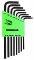 Picture for reference only. Actual product contains sizes listed in description. Bondhus 31832 - Set of 8 Star L-keys - Long Arm Style - T6-T25