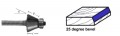 Whiteside 2307 - Edge Bevel Router Bits (22-Half Inchdeg Bevel) - Half Inch Shank, Carbide Tipped