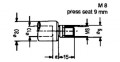Quick Change Drill Adapter for Nottmeyer and Morbidelli Boring Machines, LH Thread